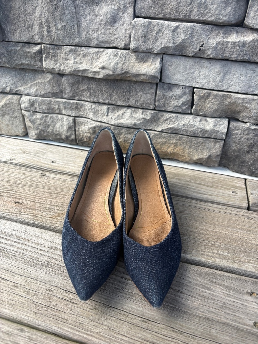 Vionic Josie kitten heel, denim 9.5 M
